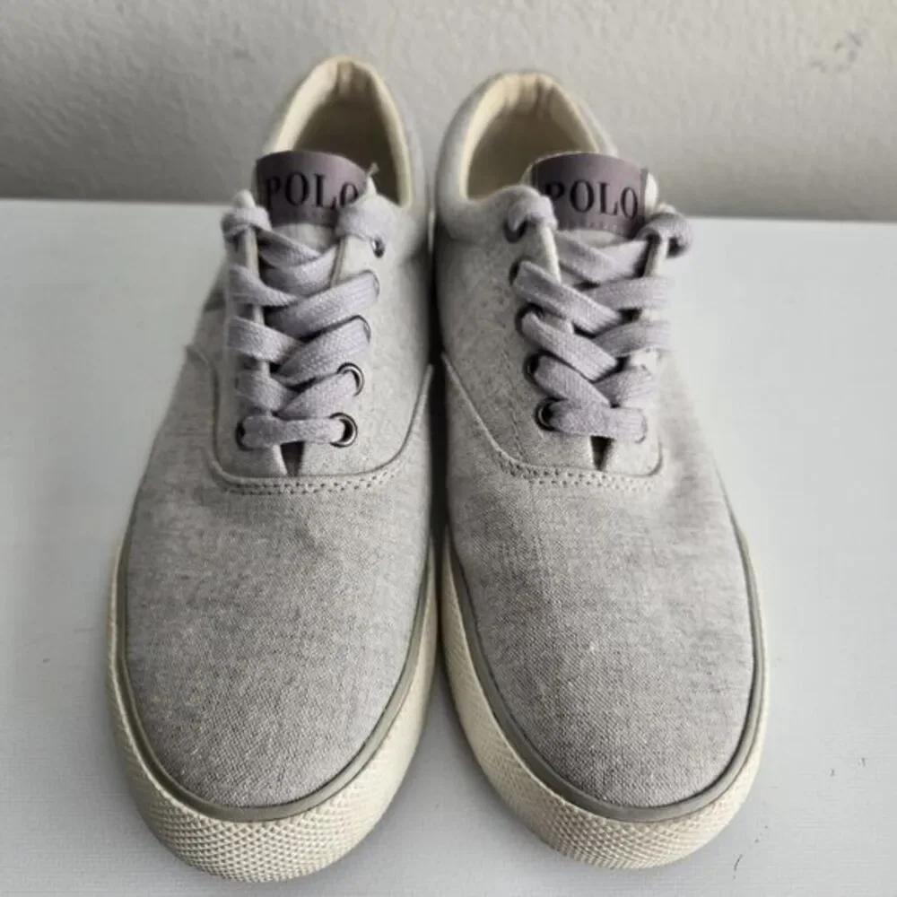Polo Ralph Lauren Forestmont II Men's Gray Canvas Boat‎ Shoes Sneakers Size 9D